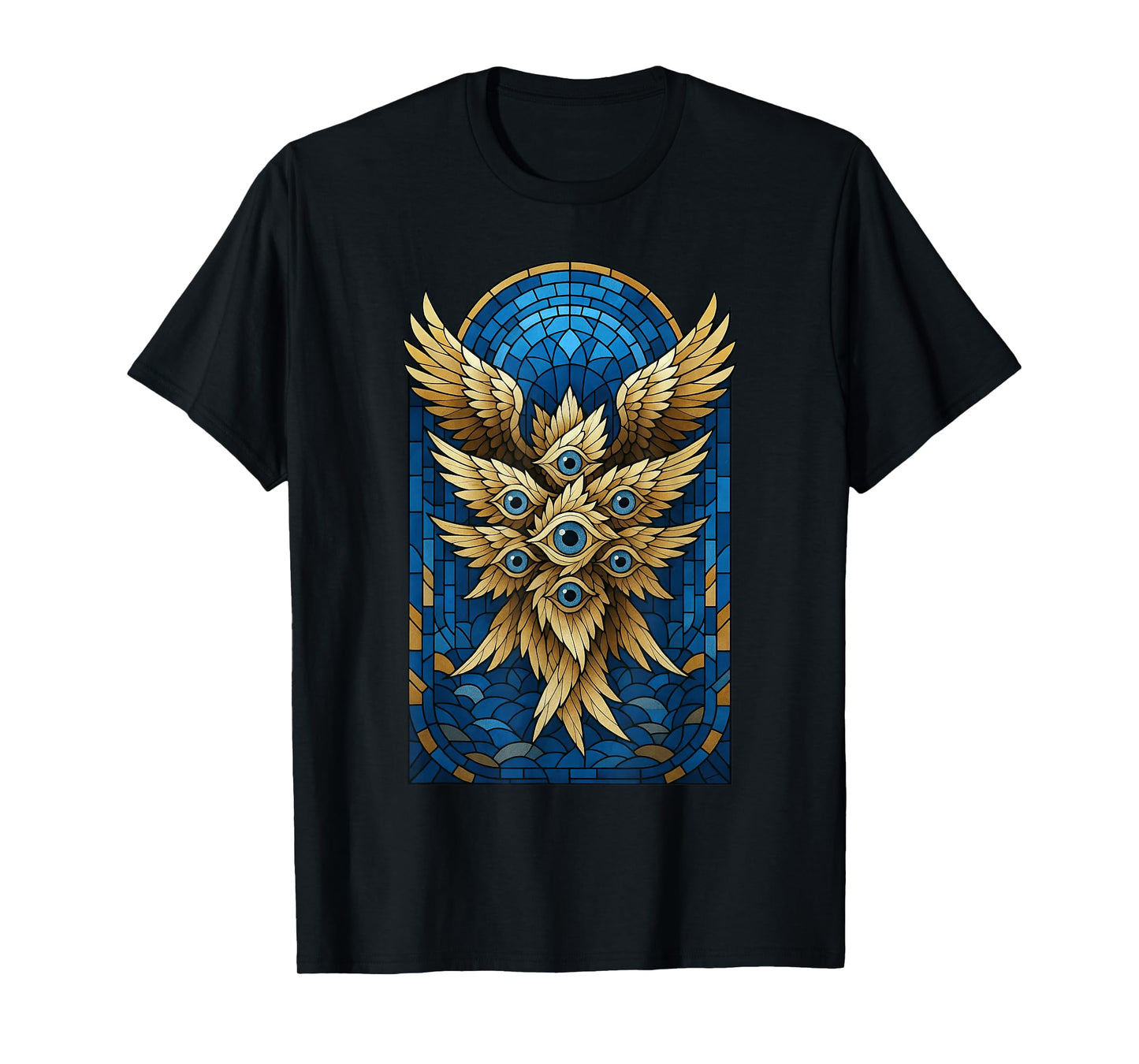 Stained Glass Biblically Accurate Angel Seraphim T-Shirt