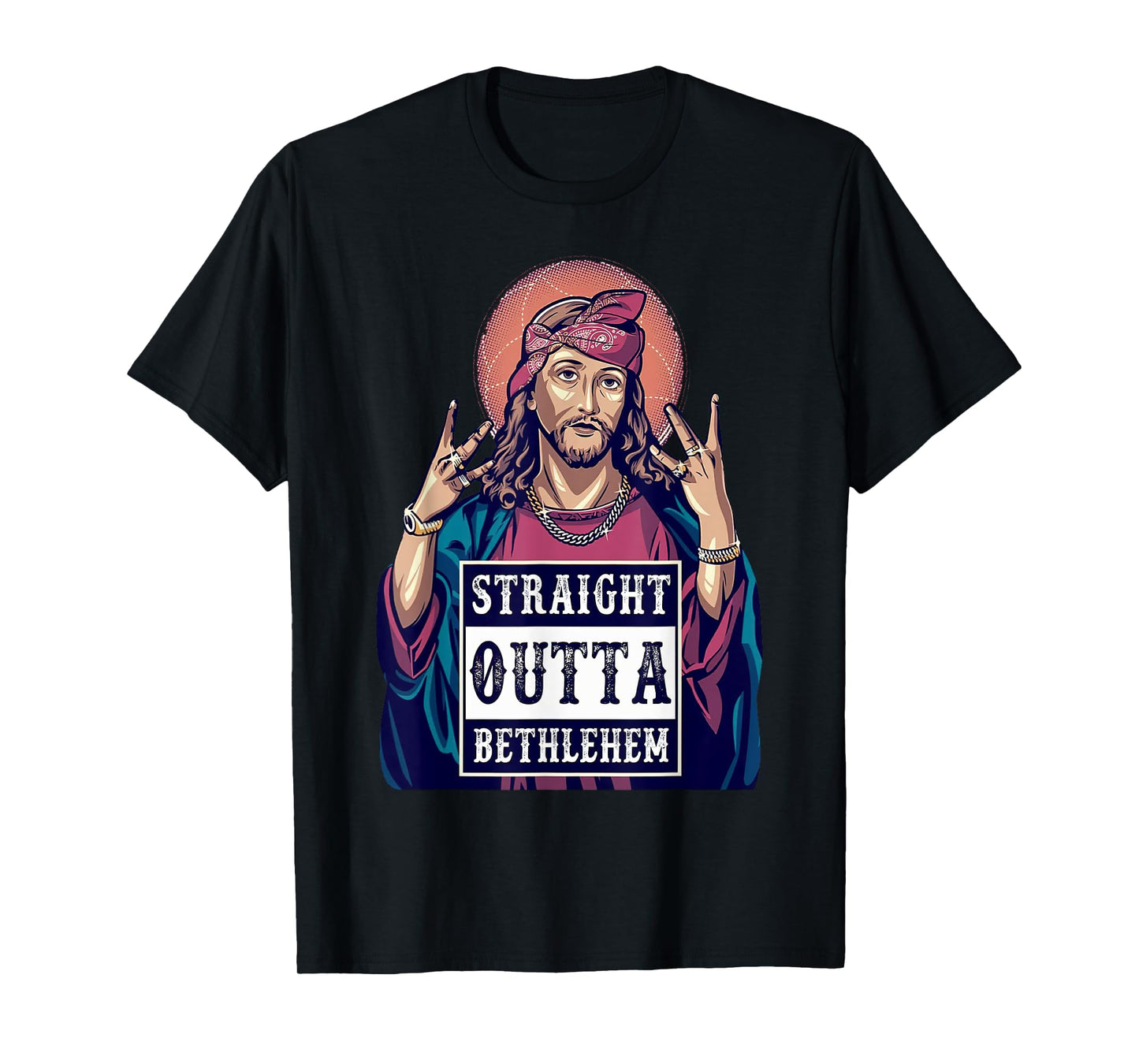 Funny Jesus Funny Christian Straight Outta Bethlehem T-Shirt