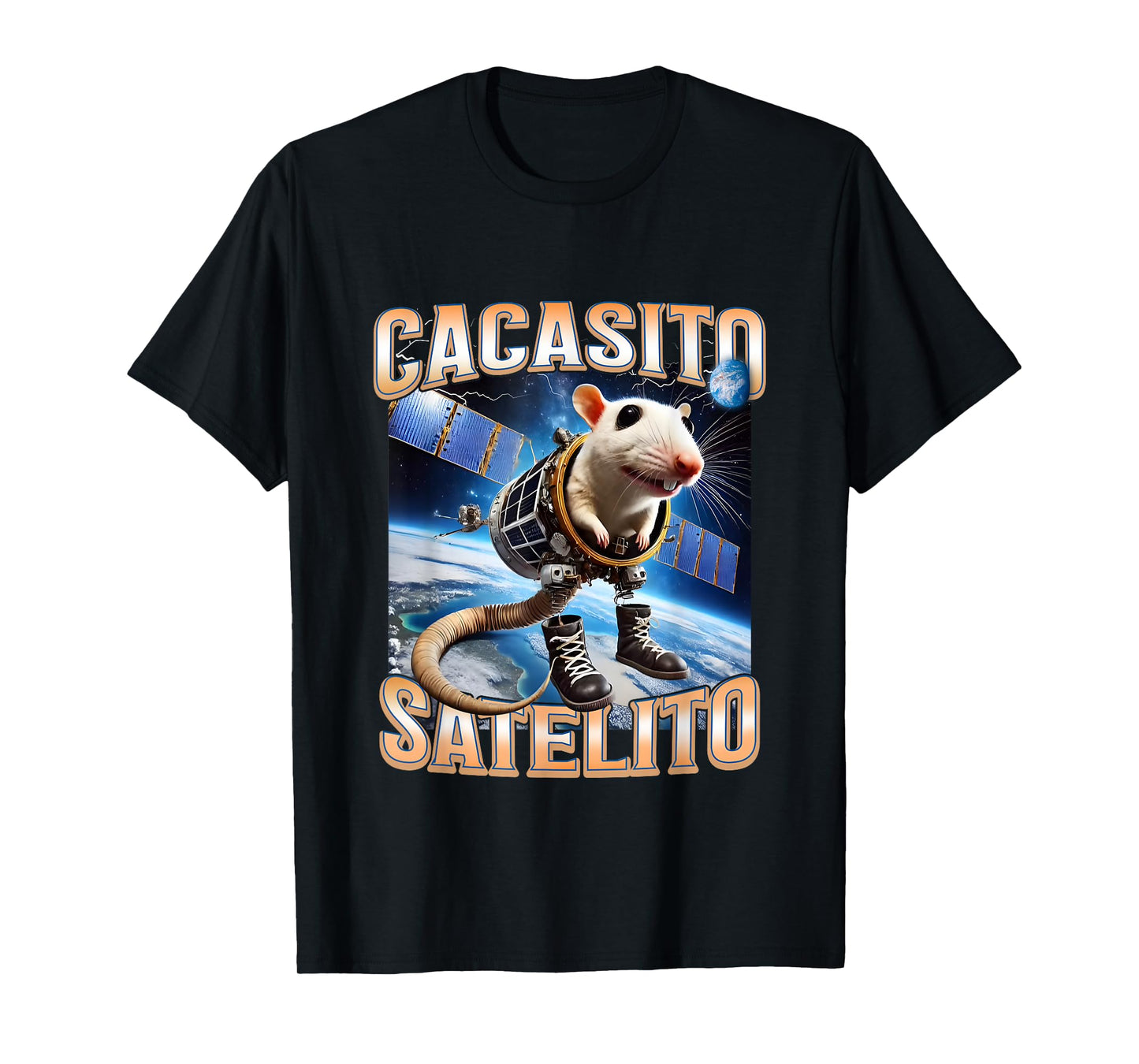 Funny Cacasito Satelito - Italian Brainrot Silly Rat Meme T-Shirt