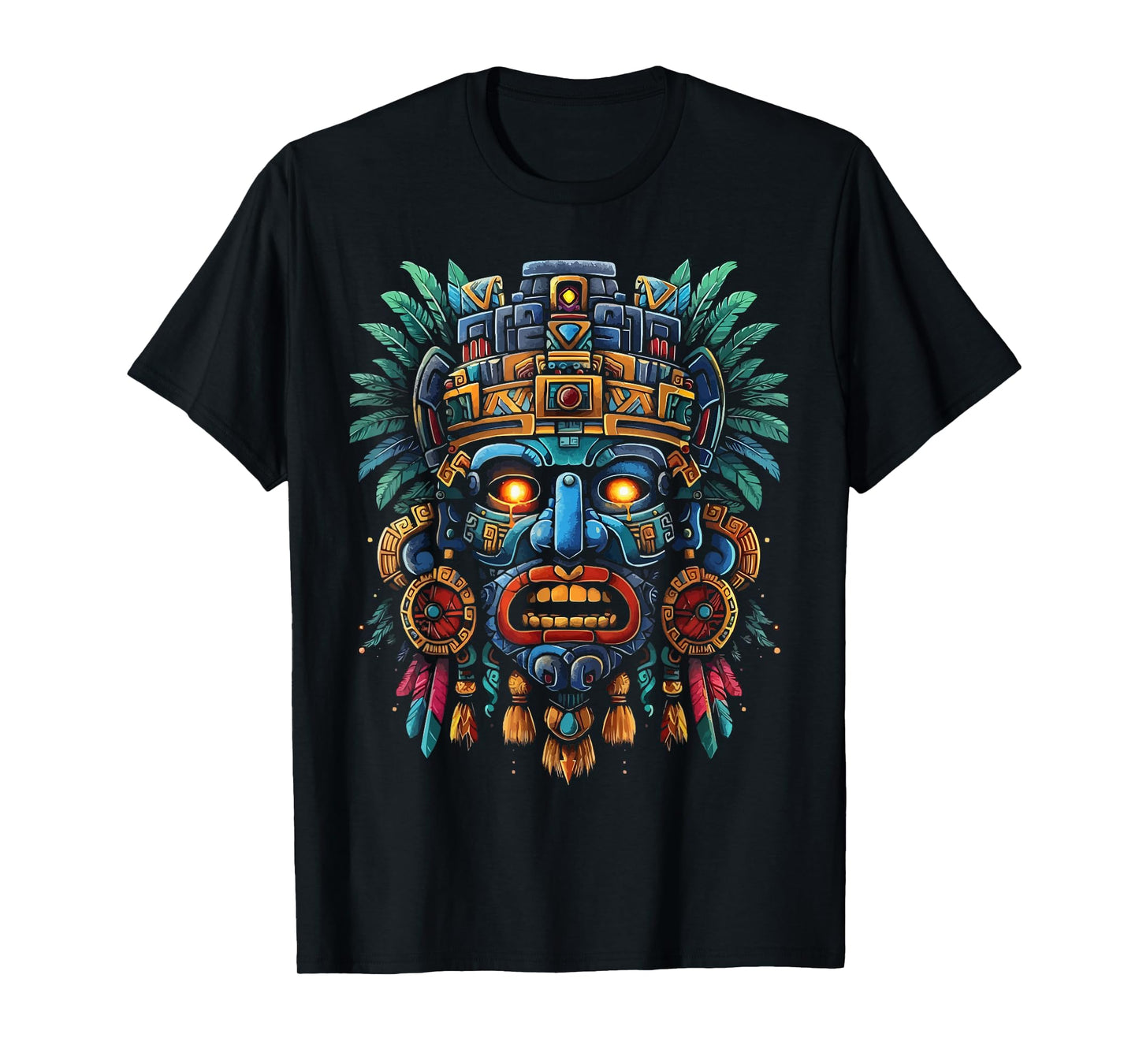Aztec God Aztec Culture Mayan Indigenous Tlaloc Statue T-Shirt