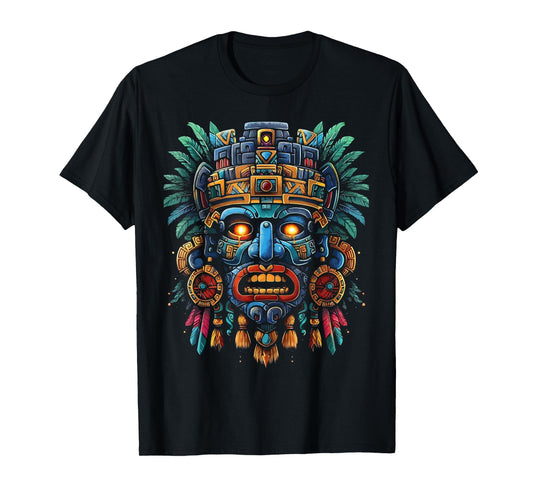 Aztec God Aztec Culture Mayan Indigenous Tlaloc Statue T-Shirt