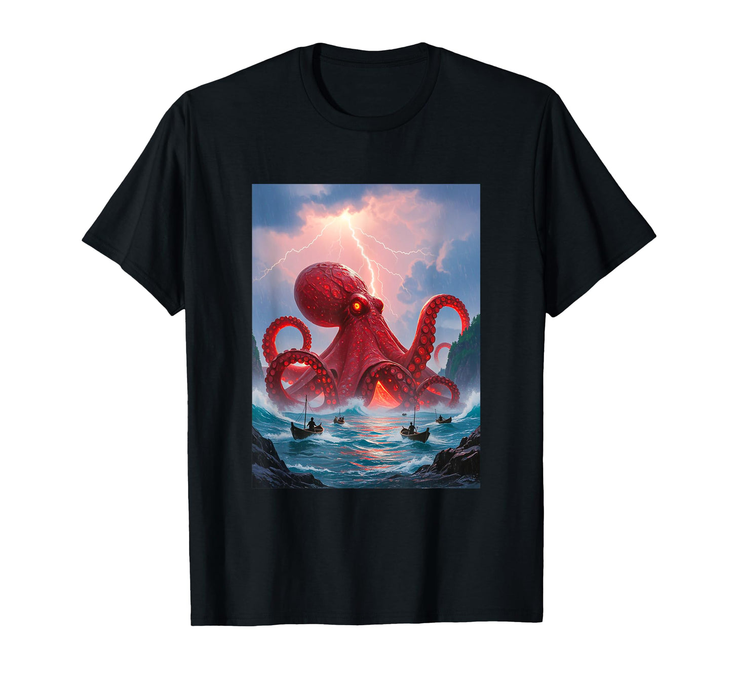 Akkorokamui, red octopus god of Ainu Japanese coast T-Shirt