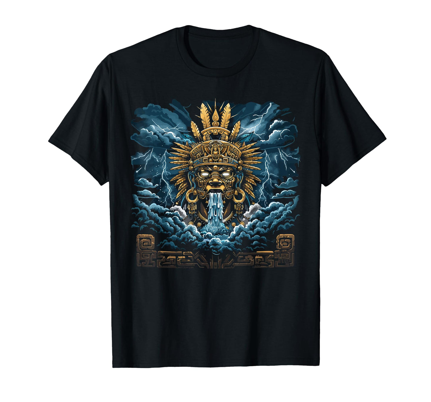 Aztec God Aztec Culture Mayan Indigenous Tlaloc Statue T-Shirt