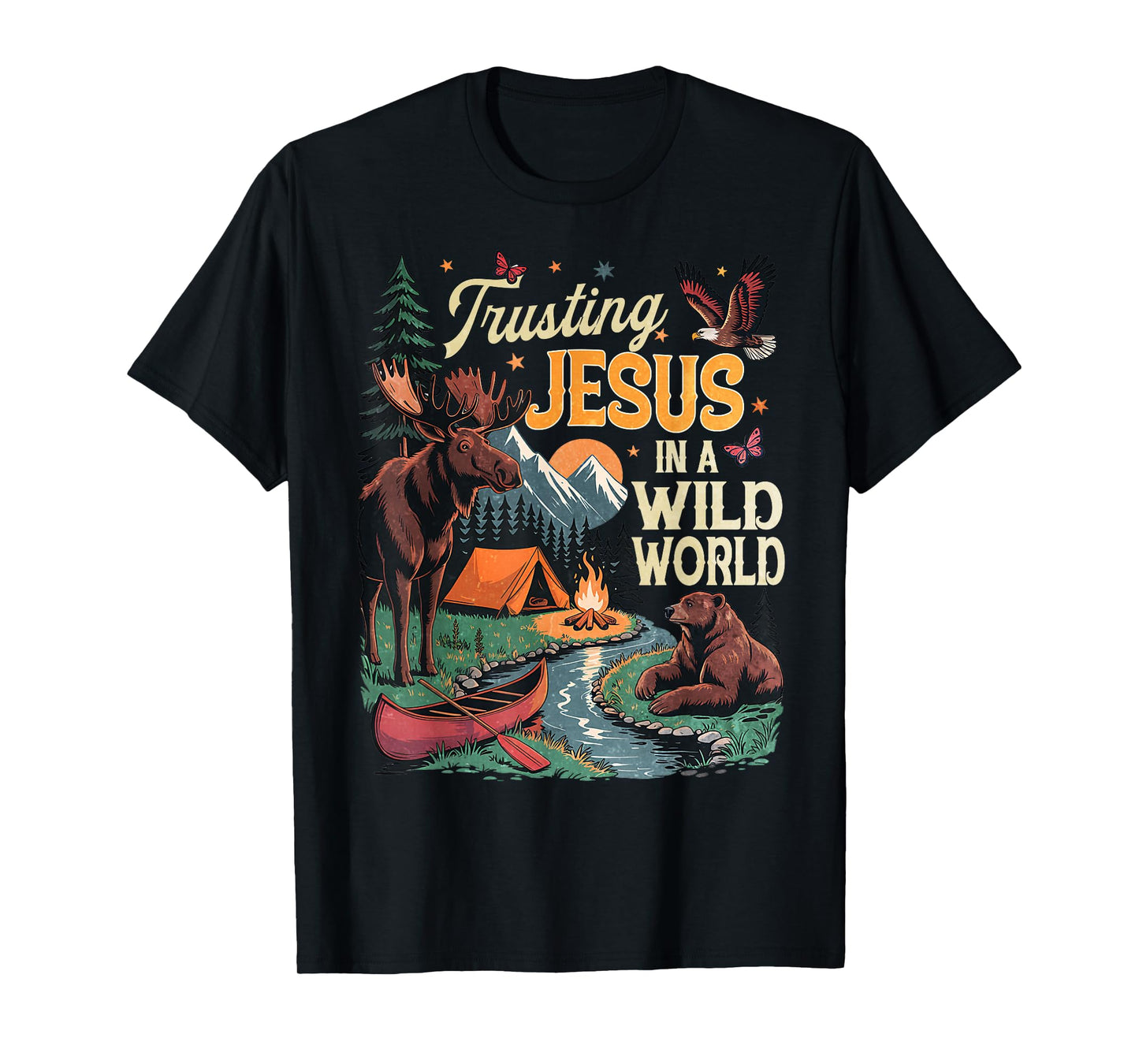 True-North Trusting Jesus In A Wild World Vbs Bear Nature T-Shirt