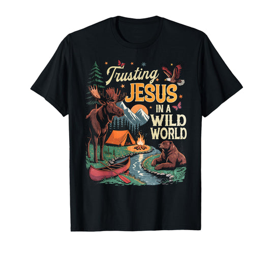 True-North Trusting Jesus In A Wild World Vbs Bear Nature T-Shirt