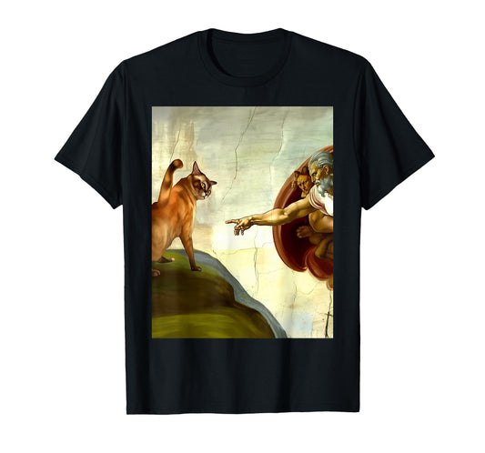 Funny Cat Lovers Creation Parody T-Shirt