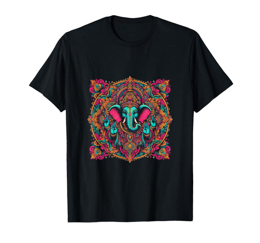 Ganesh Symbol Yoga Hindu Elephant God Ganesha Puja T-Shirt