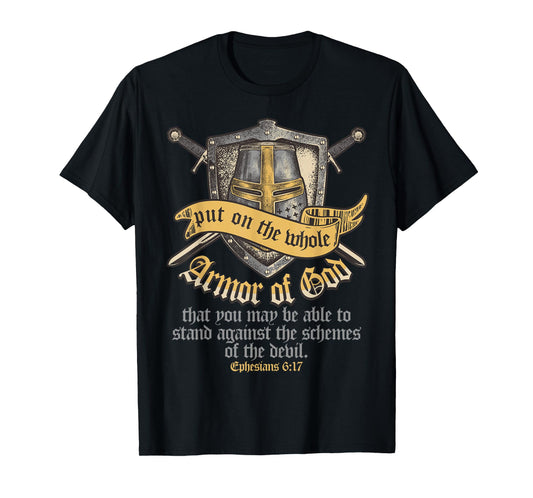 Armor Of God Ephesians 6:17 Bible Verse Tshirt Christian T-Shirt