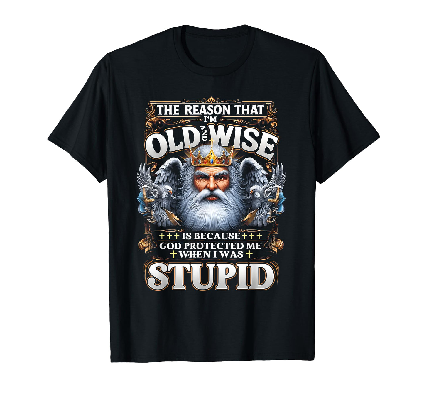 Im Old Wise God Protected Me When I Was Young And Stupid T-Shirt