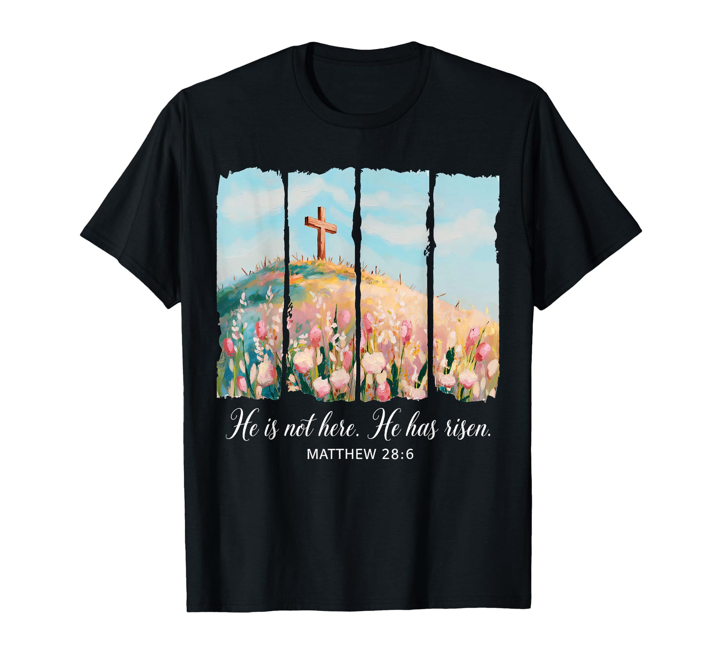 He is Risen Happy Easter Jesus Christian Women Girls Kids T-Shirt