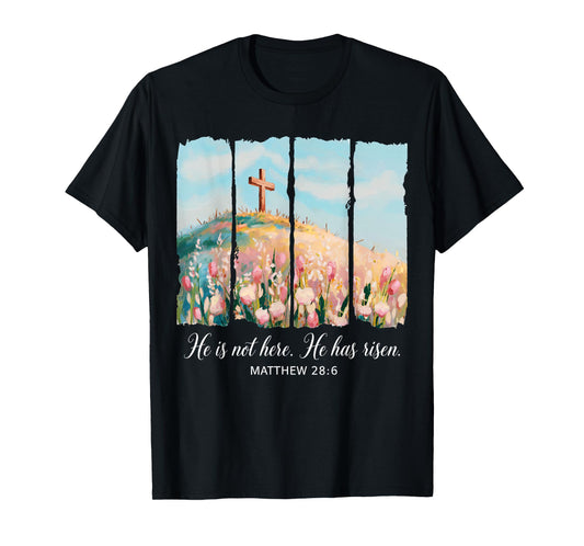 He is Risen Happy Easter Jesus Christian Women Girls Kids T-Shirt