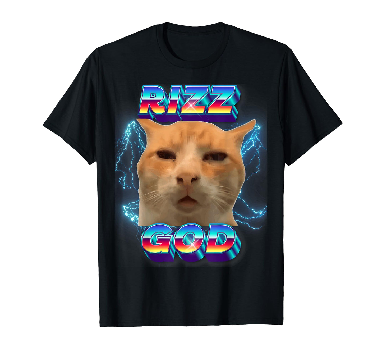 Rizz God Cat Meme Funny Memes Internet Memes Gen-Z Memes Kid T-Shirt