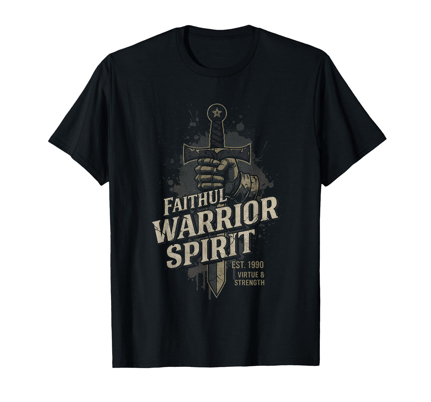 Faithful Warrior Spirit Medieval Knight Sword Patriotic T-Shirt