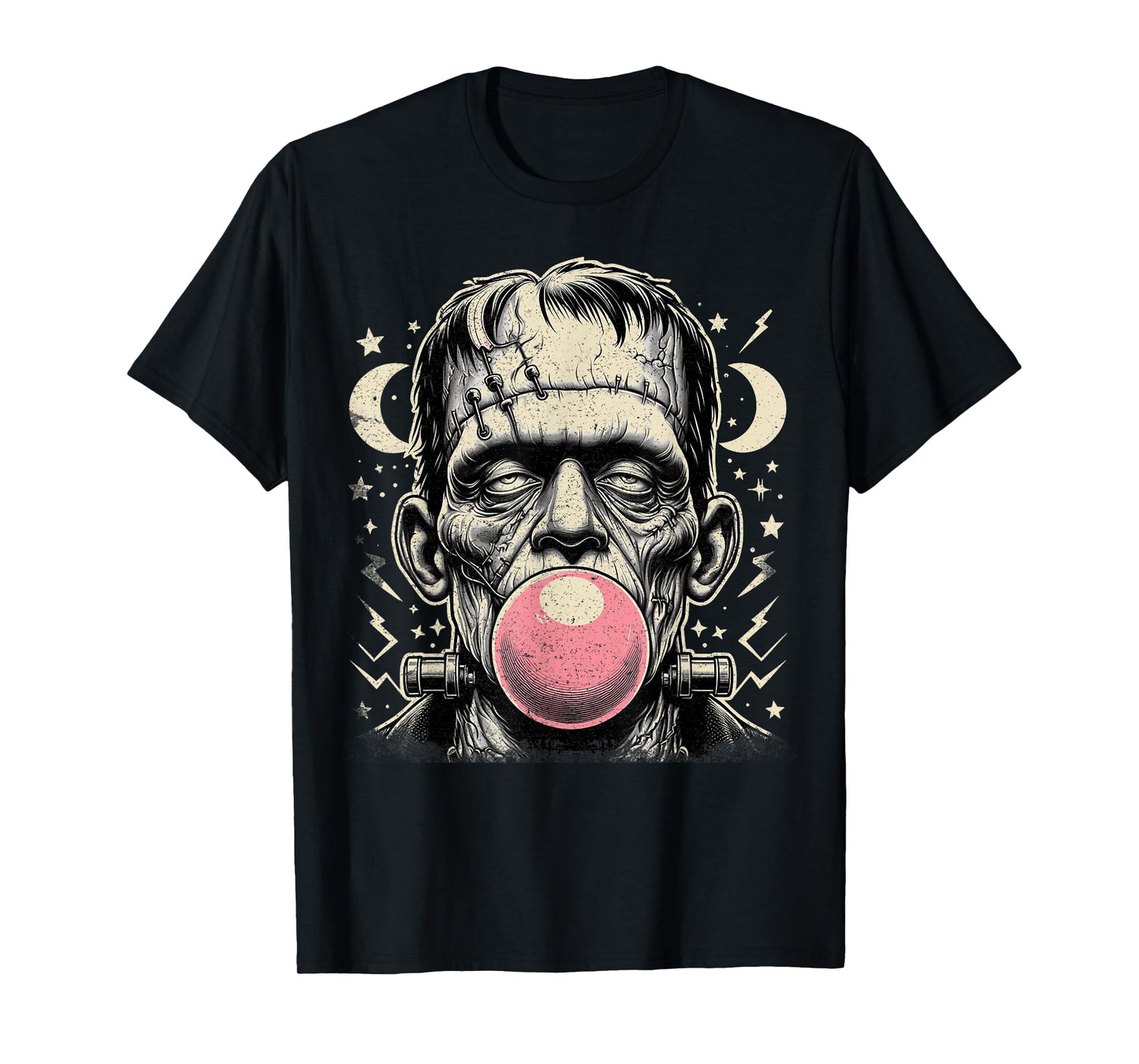 Funny Frankenstein Monster Bubble Gum Vintage Halloween Men T-Shirt