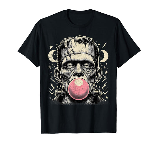 Funny Frankenstein Monster Bubble Gum Vintage Halloween Men T-Shirt