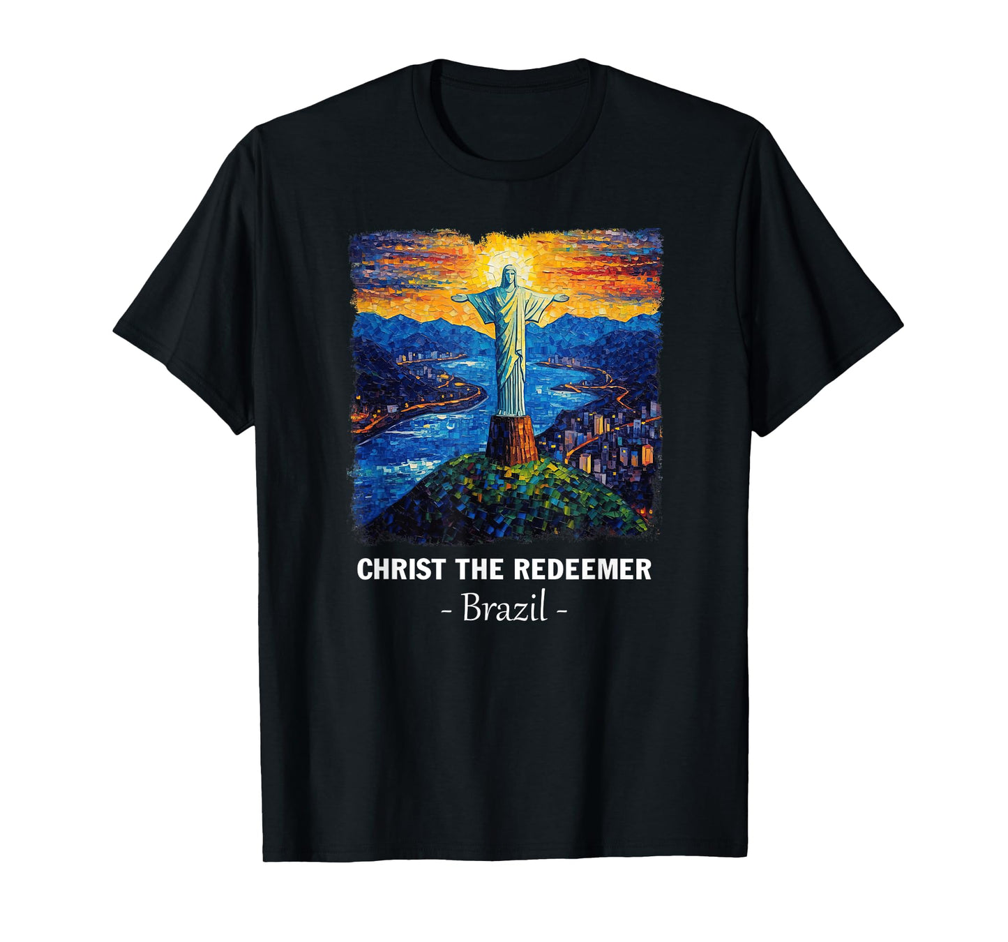 Beautiful Christ the Redeemer Brazil Ancient Wonder World T-Shirt