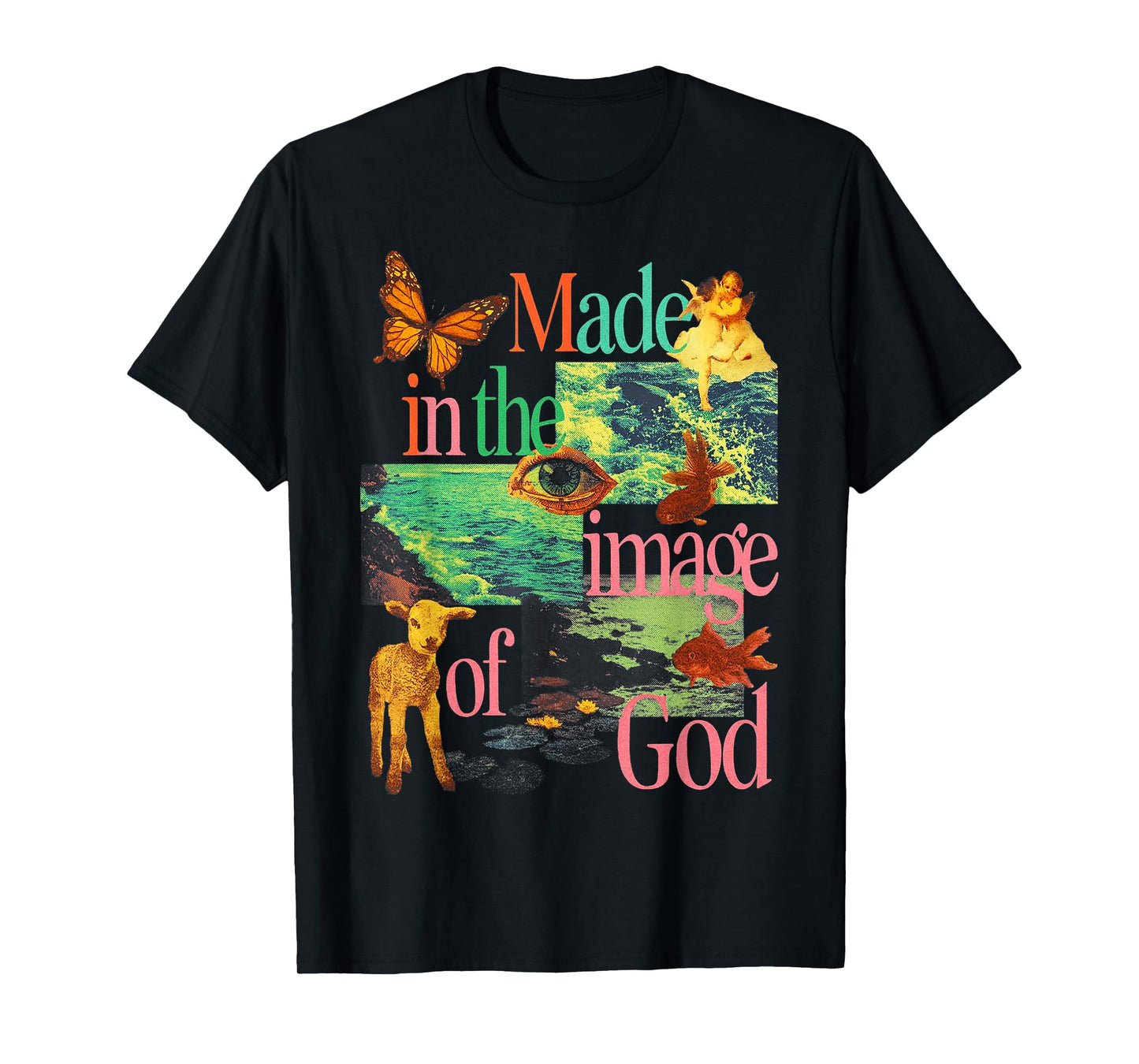 Made in The Image of God Faith Jesus Christian Womens Mens T-Shirt