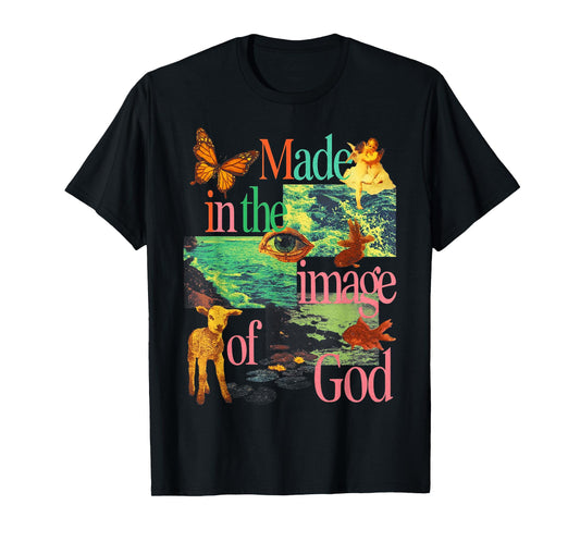 Made in The Image of God Faith Jesus Christian Womens Mens T-Shirt