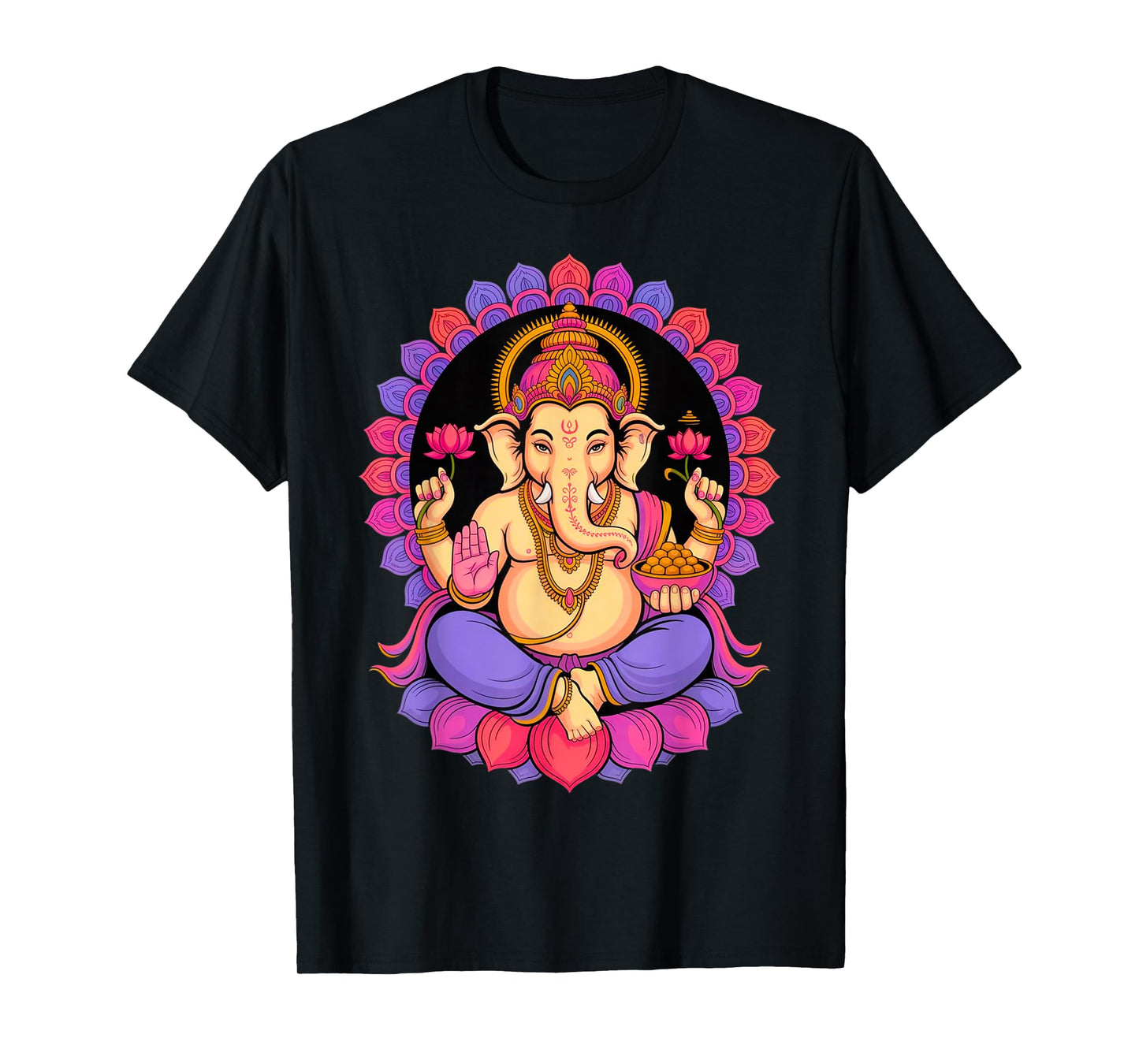 Hindu Ganesha Puja Elephant God India Meditation Yoga Murti T-Shirt