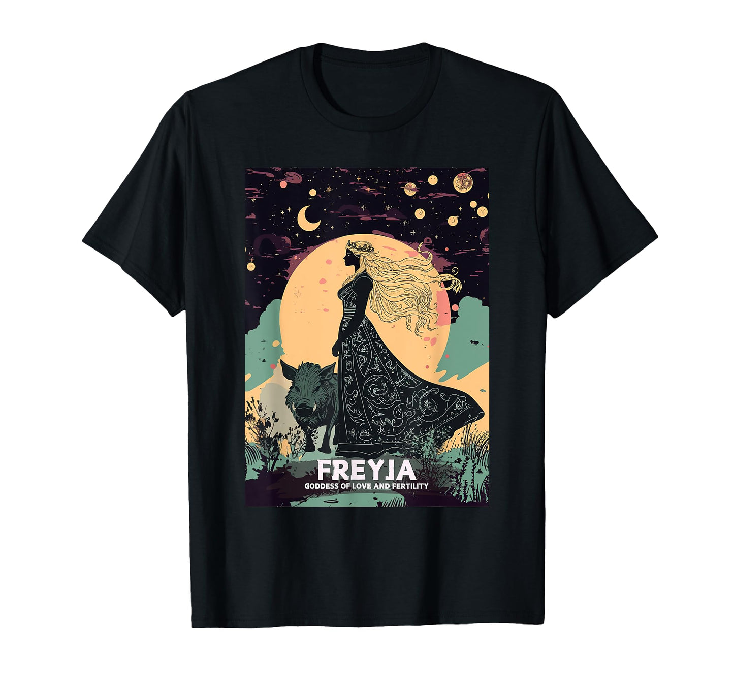 Freya Goddess Freyja Viking Norse Mythology Celtic Knot T-Shirt