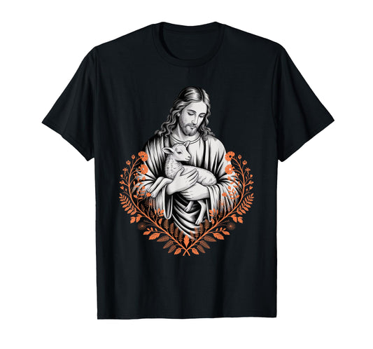 Jesus Holding Lamb God Shepard T-Shirt