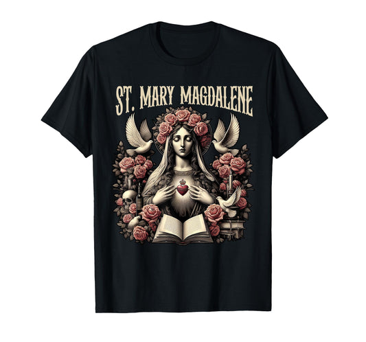 St. Mary Magdalene Catholic Mom Christian Jesus God Faith T-Shirt