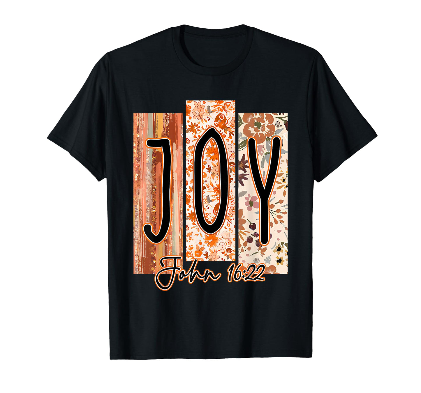 Joy Bible Verse Preppy Fall Christian Faith Pumpkin Spice T-Shirt