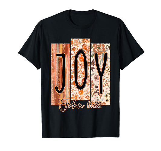Joy Bible Verse Preppy Fall Christian Faith Pumpkin Spice T-Shirt