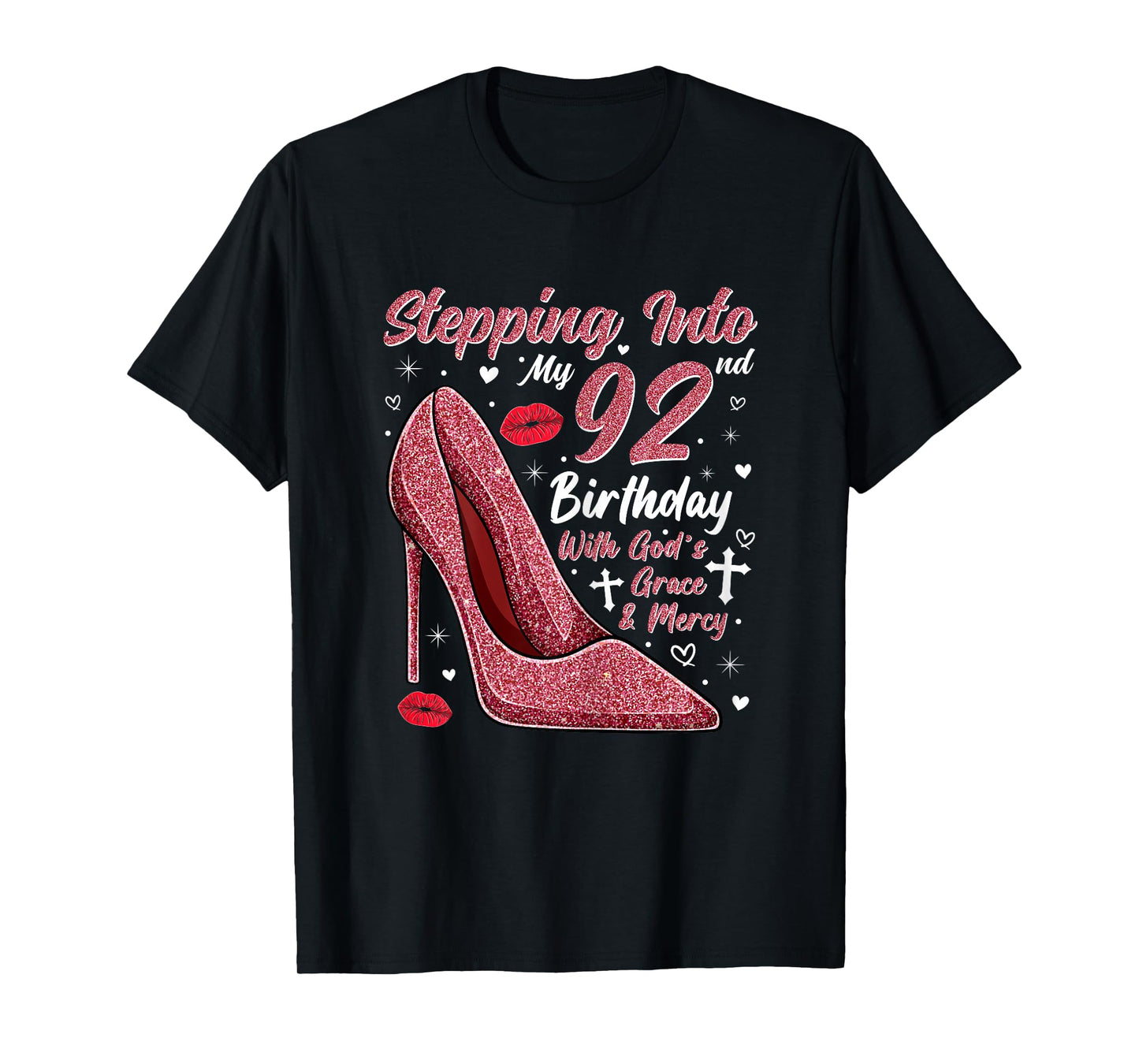 Stepping Into My 92nd Birthday Ladies 92 Year Old T-Shirt