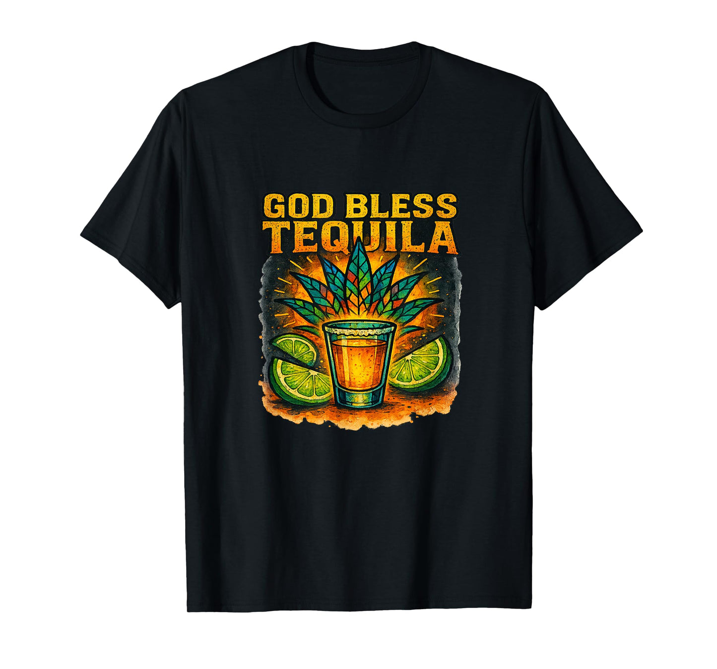 God Bless Tequila Drinking Fun For Bar Staff Bachelors Party T-Shirt