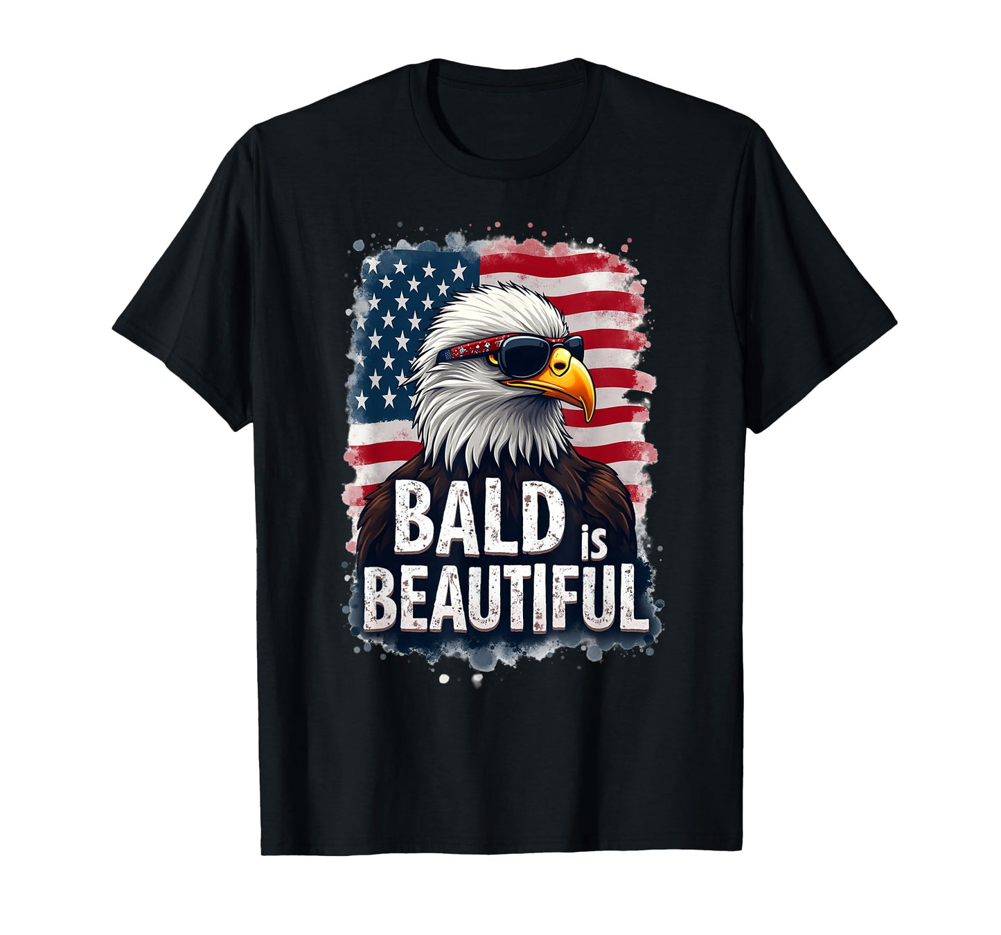 Bald Is Beautiful 4th of July Independence Day Bald Eagles T-Shirt