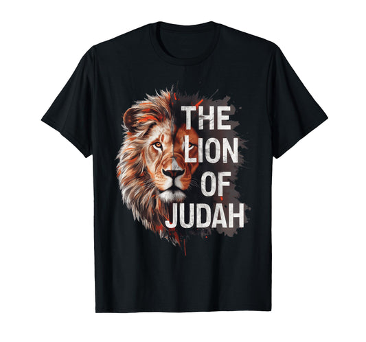 Lion of Judah Christian Cross Religious Faith T-Shirt