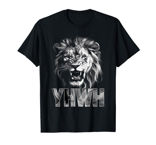 Yhwh Lion Of Judah Yahweh In Hebrew Jesus Christian T-Shirt
