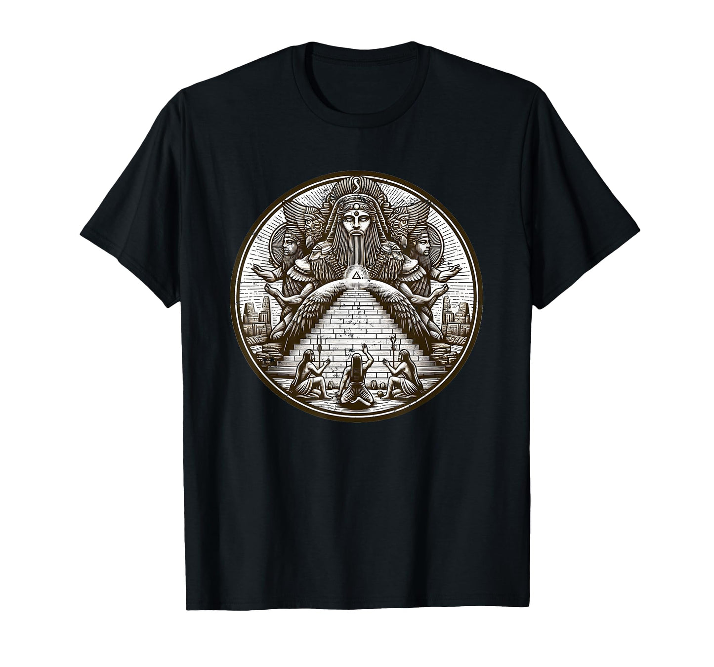 Anunnaki Sumerian Gods with Pyramid T-Shirt
