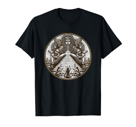 Anunnaki Sumerian Gods with Pyramid T-Shirt