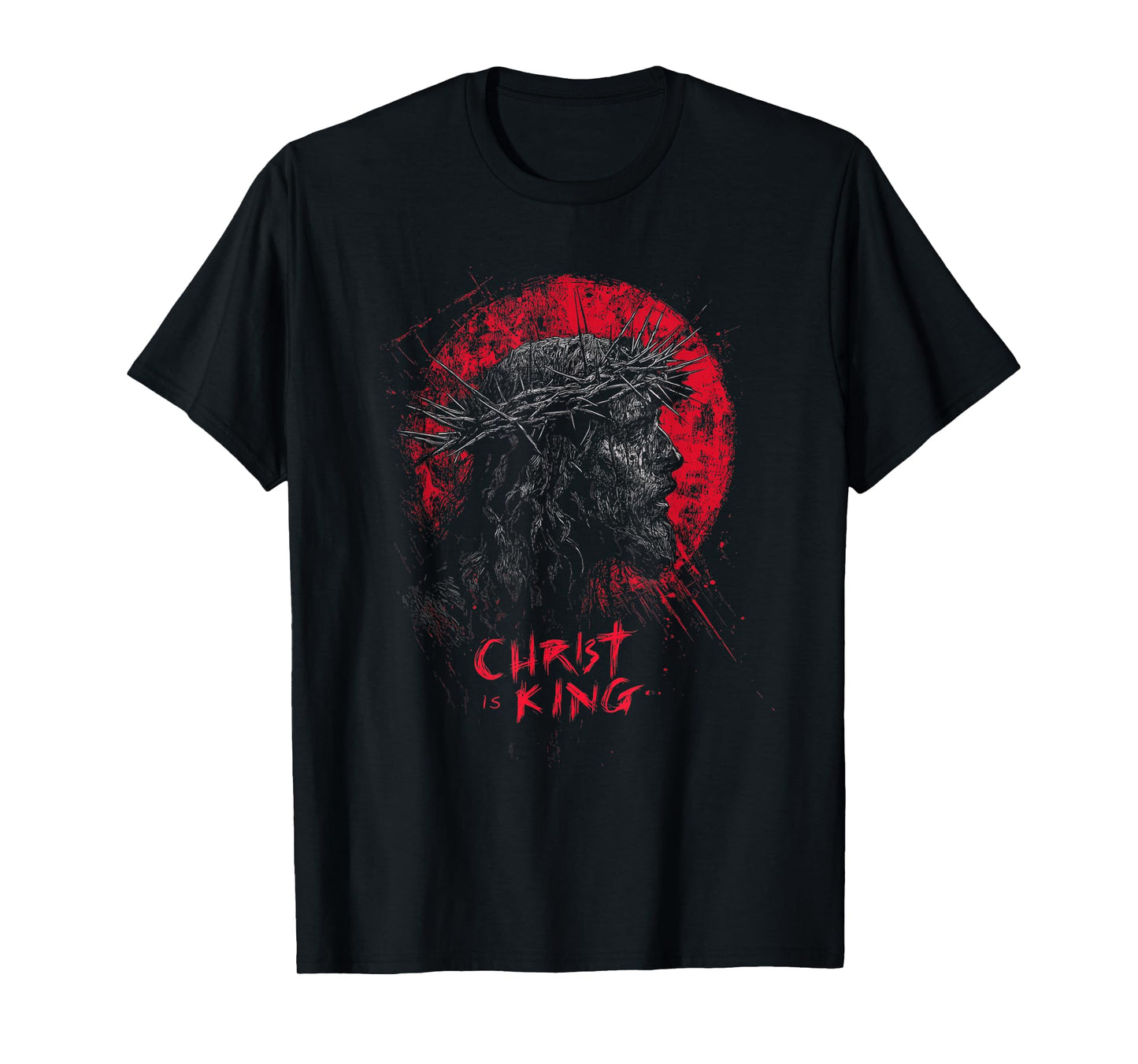 Jesus Christ is King | Christian Metal Grunge Streetwear T-Shirt