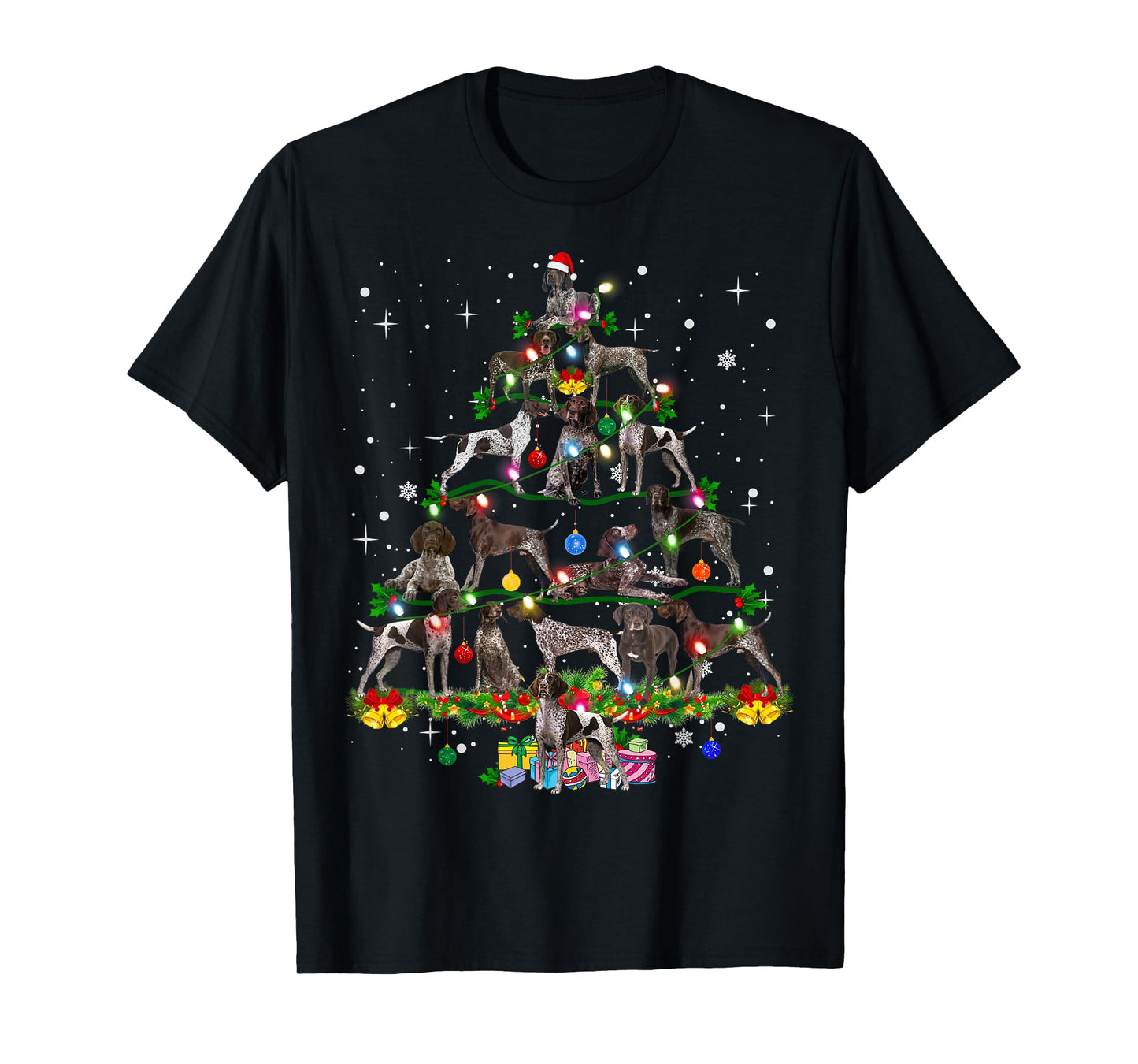 German Shorthaired Pointer Christmas Tree X-Mas Dog Dad Mom T-Shirt