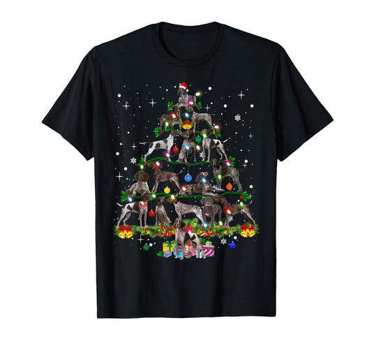 German Shorthaired Pointer Christmas Tree X-Mas Dog Dad Mom T-Shirt