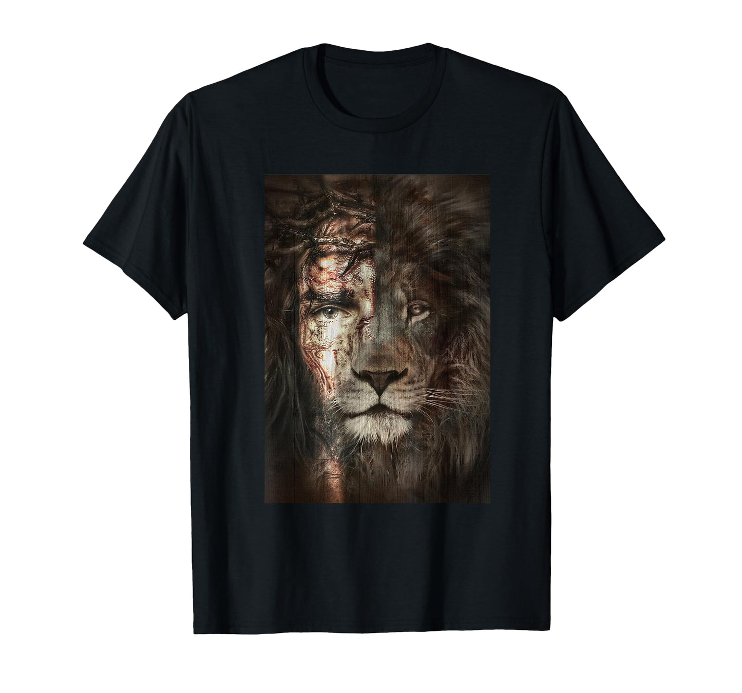Jesus and lion Christian Gifts T-Shirt