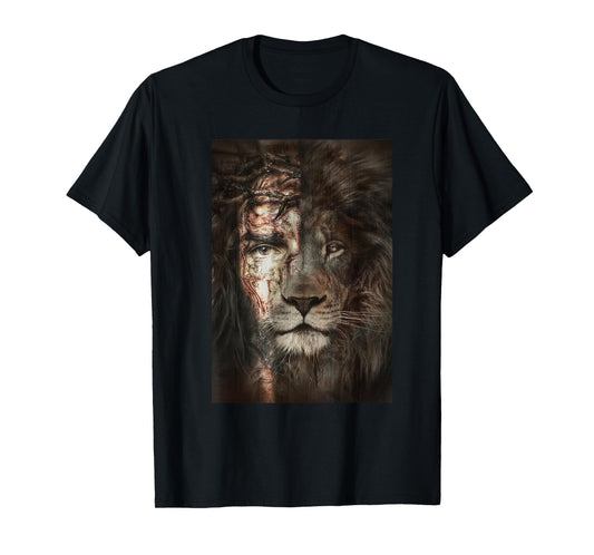 Jesus and lion Christian Gifts T-Shirt