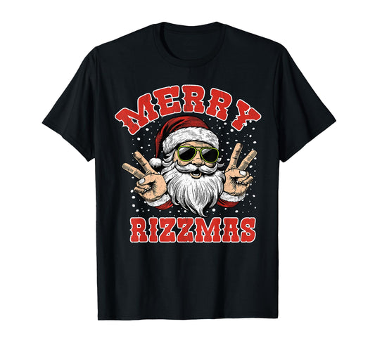 Merry Rizzmas Rizz Christmas Santa Claus Xmas Costume Funny T-Shirt