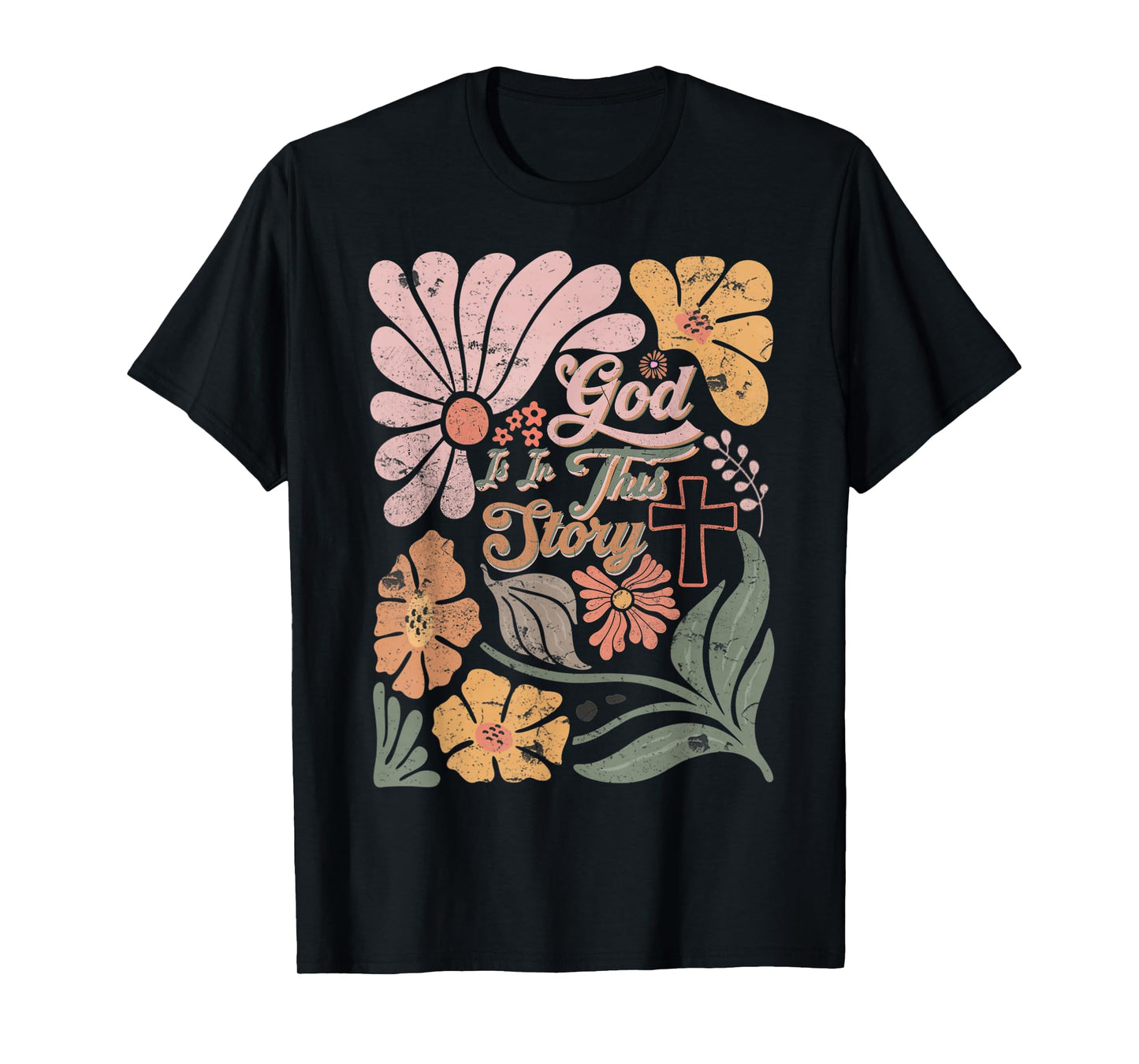 Boho Retro Christian God Is In This Story Men Women T-Shirt