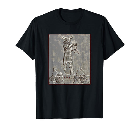 Adad Mesopotamian God of Tempest and Thunder Antique Art T-Shirt