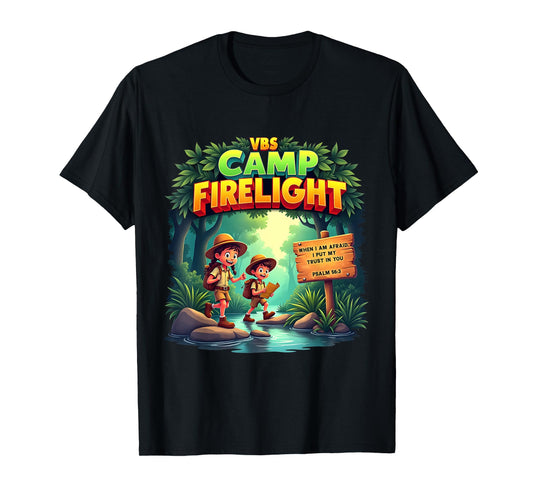 Firework 2025 VBS Camp Firelight Camp Vacation Bible School T-Shirt