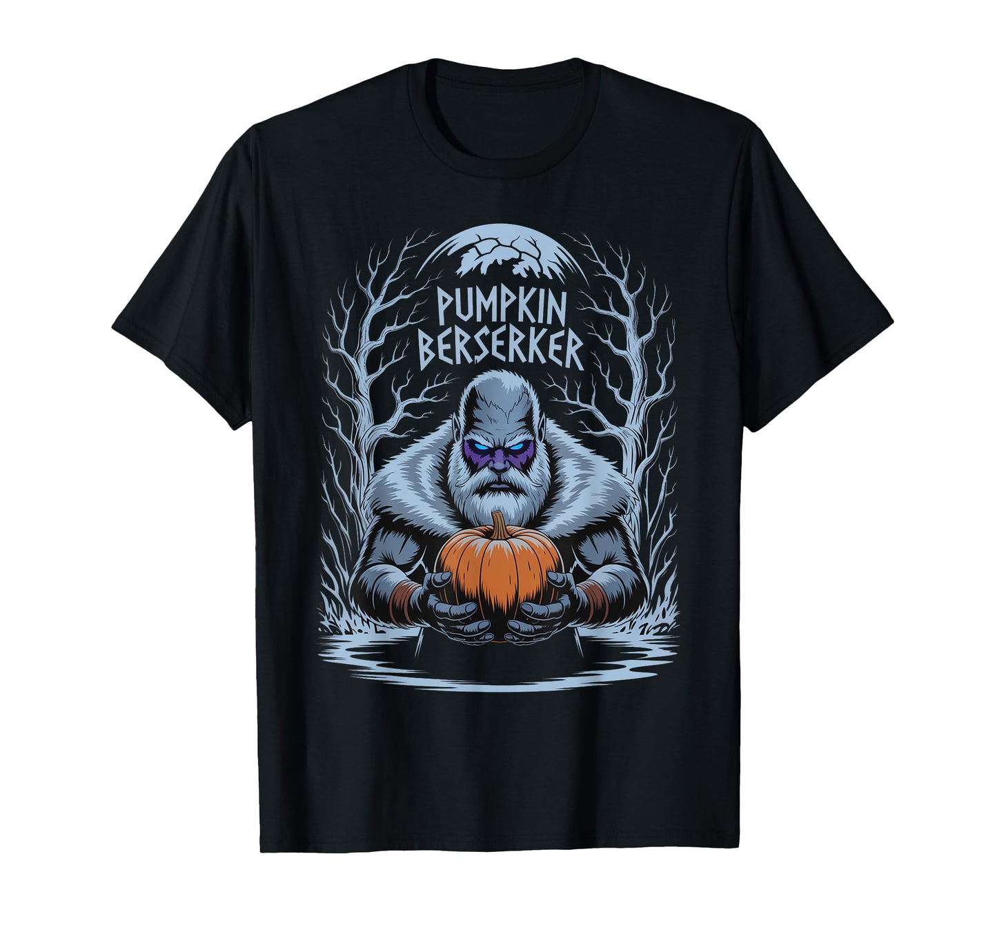 Pumpkin Head Berserker - Viking Warrior Halloween T-Shirt