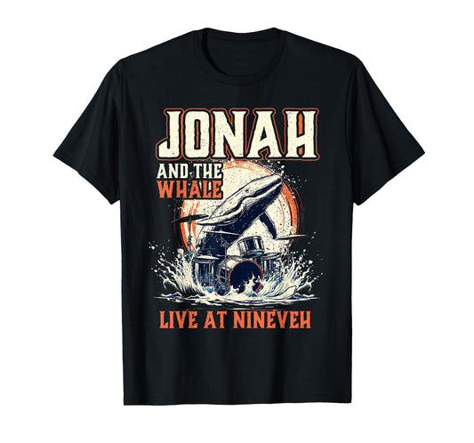 Christian Rock Shirt for Men Jonah and Whales Vintage Funny T-Shirt