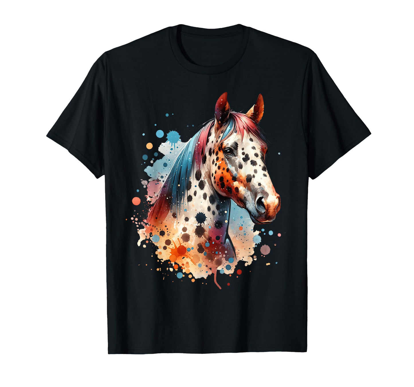 Appaloosa Motif For Men And Women Unisex-Adults Appaloosa Horse T-Shirt Black Small Short Sleeve T-Shirt