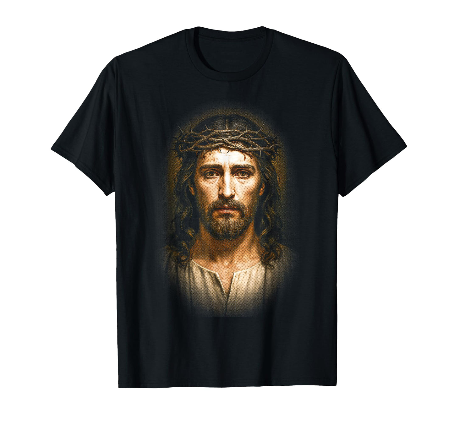 Jesus With Crown of Thorns Christian God Faith Bible T-Shirt