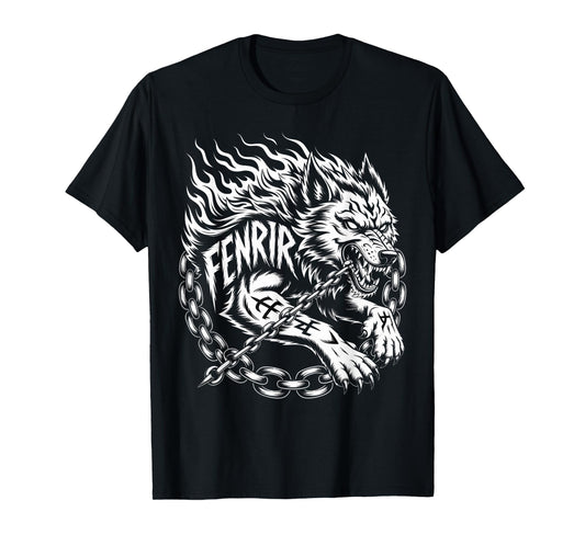 Classic Celtic Wolf Norse Mythology Pagan Nordic Wolf Viking T-Shirt