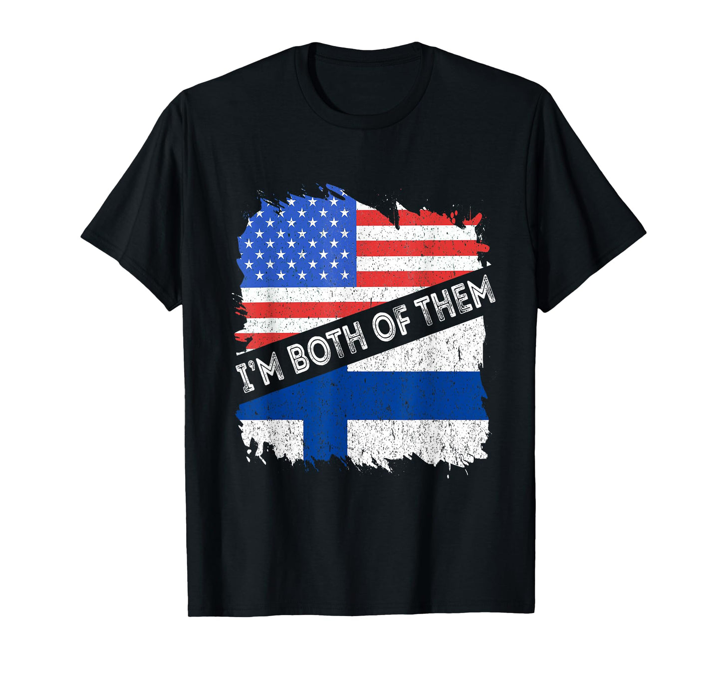 Finland Flag America I'm Both Of Them USA Finnish Roots T-Shirt